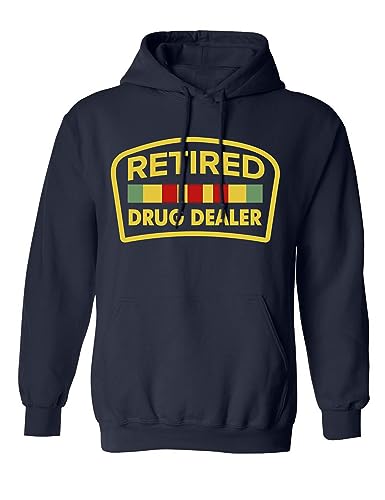 ALLNTRENDS Retired Drug Dealer Hoodie Veteran Humor Retirement Hooded Sweatshirt