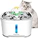 PARNER Pet Water Fountain, 2.5L Flower Pet Dispenser, Super Quiet Automatic Drinking Water Bowl for Cat & Dog