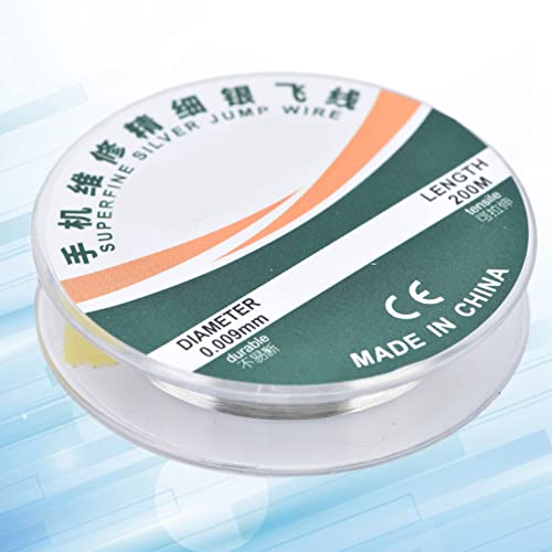Ultrafeiner Silber-Überbrückungsdraht, Ultrafein, 200 M Länge, 0,009 Mm Durchmesser, Isolierter, Emaillierter Draht, Hochfest, Ultrafeiner, Ultrafeiner Silber-Überbrückungsdraht Für Die Reparatur von