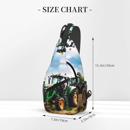Mochila cruzada con diseño de tractor para hombres y mujeres miniatura 3