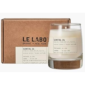 LE LABO Santal 26 Scented Candle 245 Grams 86 Ounce Glass jar Boxed Made in USA Cream