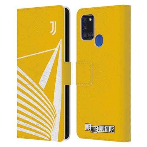Housse en cuir Samsung Galaxy A21s Juventus jaune avec protection intégrale
