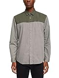 ESPRIT Herren 082CC2F303 Hemd, 356/DARK Khaki 2, Standard