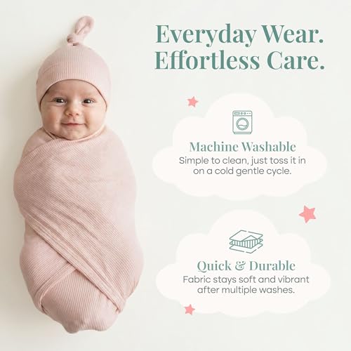 Image of Caden Lane Baby Swaddle & Receiving Blanket, Soft, Breathable & Temperature-Regulating Bamboo Viscose Fabric for Swaddling Newborns, Gender Neutral Infant Blanket for Boys & Girls
