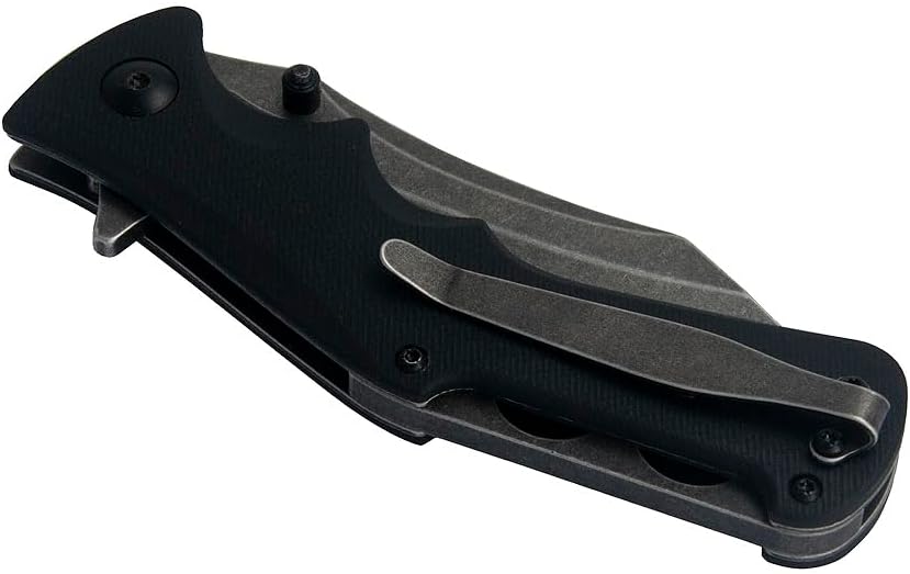 ILEAF Pocket Folding Knife, 3.4 inch D2 Steel Blade, Black G10 Handle, Liner Lock for Everyday Carry Outdoor Camping (D2 Steel)