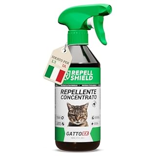 RepellShield® Spray Repellente per Gatti Naturale - 500 ml - Non Macchia - Tessuti, Divani, Giardino - Disabituante Gatti Esterno e Interno, AntiGraffio, Anti-marcatura