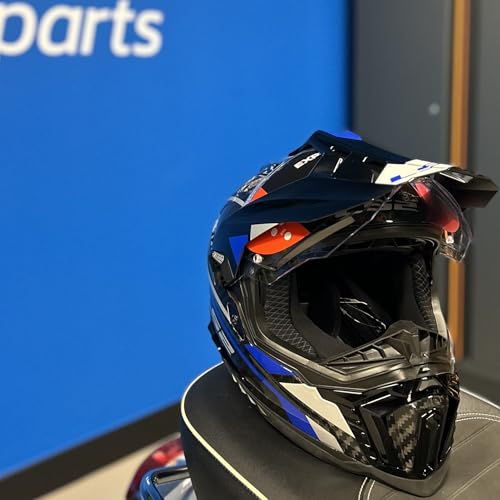 LS2 Carbon Adventure Helmet - MX701 EXPLORER C ADVENTURE BLUE (L)