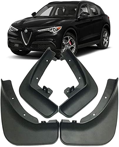 Bavettes de protection Alfa Romeo Stelvio 2017-2020 - Garde-boue arrière et avant noirs