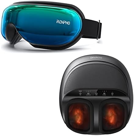 RENPHO Foot Massager with Heat & Eye Massager Gradient Green
