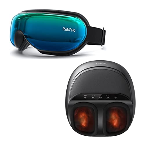 Renpho Foot Massager With Heat & Eye Massager Gradient Green #TOP7