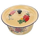 UKCOCO Ciotola Vintage Smalto con Contenitore Multifunzionale per Cucina Adatta per Conservare Lardo Lavare Frutta e Mixare Ingredienti