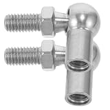 BESPORTBLE 2 Stück Edelstahl Kugelgelenk Spurstangenkopf mit Kompakter Bauweise und Multifunktionaler Winkelverstellung für Mechanische Geräte und Hydraulische Systeme