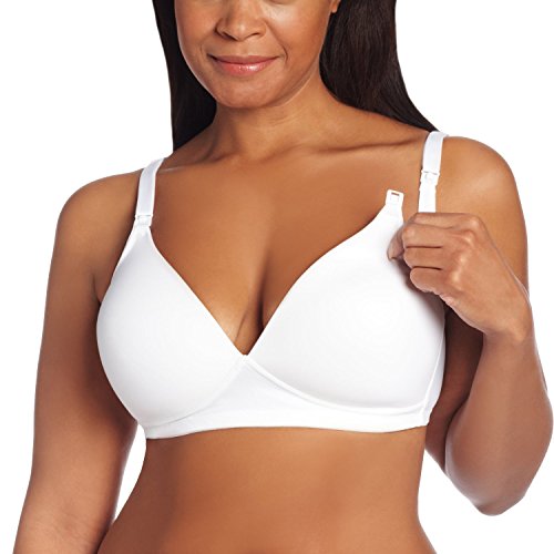 LEADING LADY, The June, Wireless Nursing Bra for Women, Seamless, Molded Cups, Light Padding, One Hand Nursing Clasps