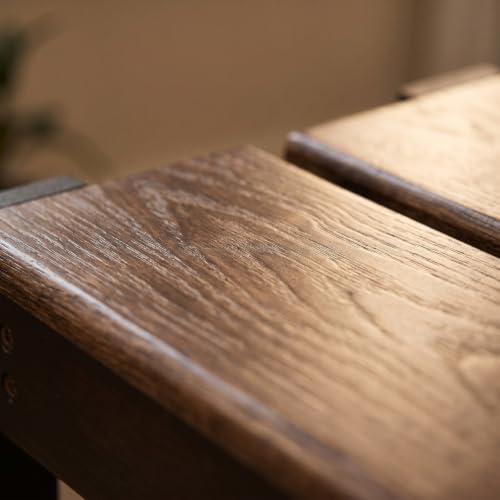 YunJove Children Bench Wooden Stool Bench Seat Chair Bamboo Construction with Low Rectangular Top and Straight Legs Suitable for entryway Seating Bedroom Rest Living Room Shoe Changing - Image 7