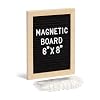 Magnetic Locker Letter Board, Black Felt, 8 x 6, Wood Frame