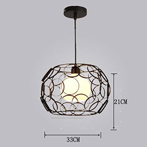 Preisvergleich Produktbild LighSCH Kronleuchter Wohnzimmer kreative Persönlichkeit Beleuchtung American Country Schmiedeeisen Industrial Style Nordic Beleuchtung B_Schwarz qwer-46202