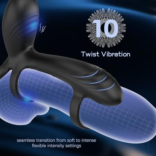 Image of Vibrating Cock Ring with 360 Twisting G-Spot Stimulator