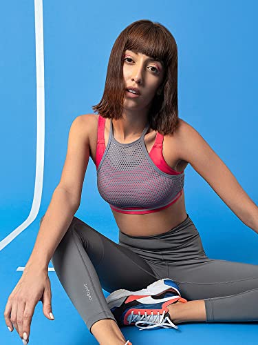 Image of CULTSPORT Women's Polyester Non-Padded Non-Wired Cleo Slip-on Regular Sports Bra (Pack of 1) (M)(Tulip Pink)