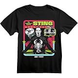AEW x Clotheslined Sting - The Venice Beach Vigilante (Amazon Exclusive) T-Shirt (US, Alpha, X-Large, Regular, Regular, Black)