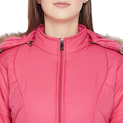 Image of VERO AMORE Women's Black winter wear full sleeve solid parka Jacket-2072A