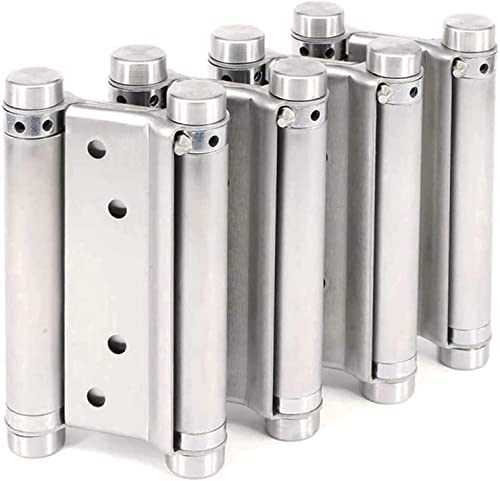2 Paires de Charnières de Porte Battante de Saloon Café Comptoir Freegate à Double Action en Acier Inoxydable Réglable Parfait à Fermeture Automatique...