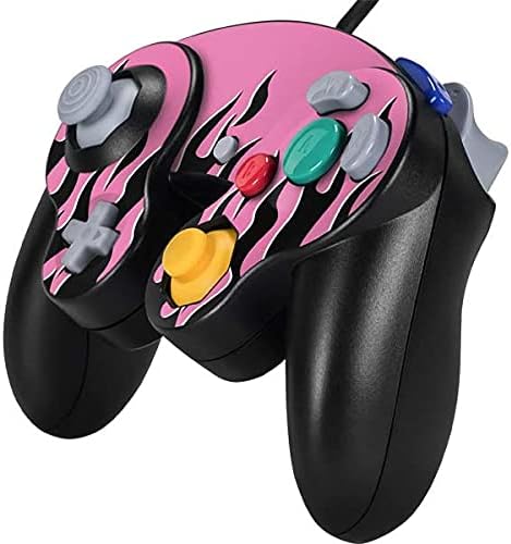 Skinit Decal Gaming Skin Compatible with Nintendo Gamecube Controller - Originally Designed Pink Flames Design