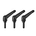 uxcell M8 x 25mm Handle Adjustable Clamping Lever Thread Push Button Ratchet Male Threaded Stud Knobs Locking Rotating Screw Handles Quick Release Bolt Black 3pcs