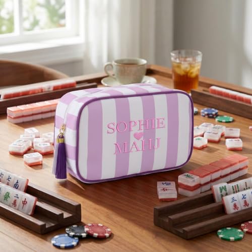 Bolsa personalizada para fichas de Mahjong con bordado miniatura 3