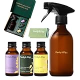 Purdy & Figg | Counter Clean Mixed Starter Kit | All Natural Gentle Non Toxic Organic Essential Oils Multipurpose Cleaner | Citrus Vetiver Patchouli & Cedarwood | Home Kitchen Countertop