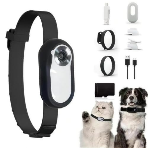 Sohodoo HD Pet Camera Collar with Video,170° Wide Angle,LCD Display,Recording Sports Camera Baby Monitor No WiFi Indoor/Outdoor All Activities