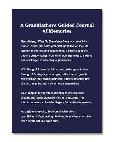 A Grandpa’s Guided Journal to Share His Life Story – Keepsake Memory Heritage Book to Fill Out for Grandpa, Grandpa’s Legacy Journal with Prompts, Sentimental Gift for Grandpa on Birthday, Fathers Day — view 2