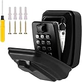 Design robuste et durable : le coffre-fort à clés à code numérique est fabriqué en acier durable et un corps en fonte en alliage de zinc, qui dispose d'excellentes capacités de défense, ce qui rend le coffre-fort à clés mural résistant aux marteaux, scies ou attaques de levier. La boîte à clés a une super résistance à l'eau, à la corrosion et aux intempéries.