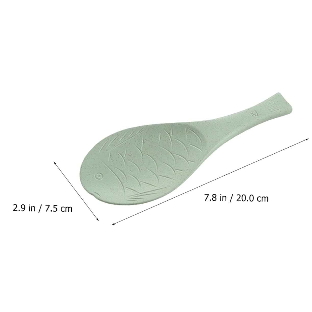 GRIRIW 4Pcs Cute Fish Shape Non Stick Rice Spoons Ergonomic Vertical Rice Paddle Utensils for Kitchen Party Picnic Made From Food Grade Straw Random Colors