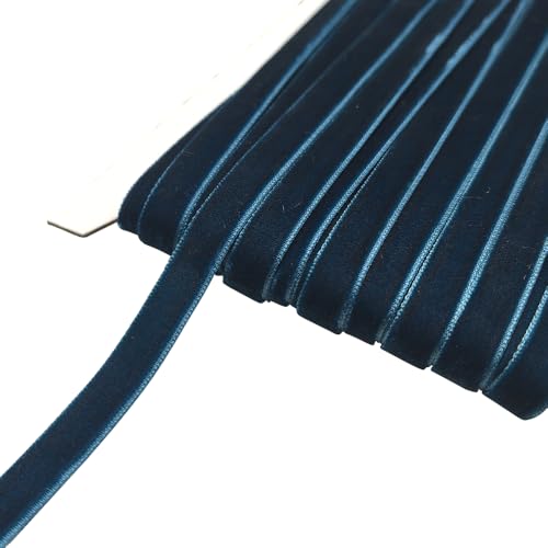 Chenkou Craft 25 Yards 3/8" (10mm) Velvet Ribbon Lots Bulk (Turquoise, 3/8"(10mm))