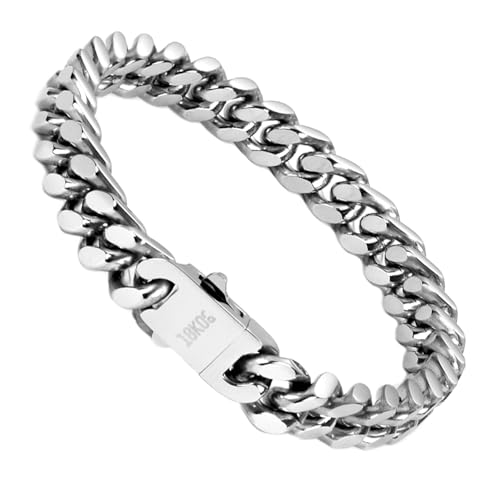 Pulseras Hombre | Pulsera Acero Inoxidable 316L de Alto Pulido | Pulsera Plata Hombre | Productos Elegibles | Regalos Hombre y Regalo Original Hombre | Pulsera Hombre y Joyero Incluido (19,3 cm)