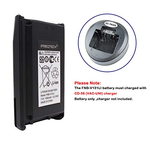 Ifreqtech Fnb-V131Li Battery For Vertex Vx-230 Vx-231 Vx-234 Vx-228 1650Mah Li-Ion Battery Replacement #TOP1