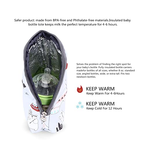 Luri Baby Bottle Cooler Tote Bags, Insulated Baby Bottle Bag, Breastmilk Cooler Bag, Small Breastmilk Cooler Warmer Bag, For Nursing Mom Travel #TOP3