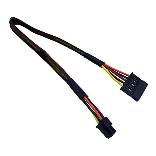 COMeap HDD SATA Power Cable Replacement SATA 15 Pin to Mini 6 Pin ATX Adapter for Dell Inspiron 3653 3650 Series Compatible Part No. GP2JM 15-inch(38cm) (Pack of 2)