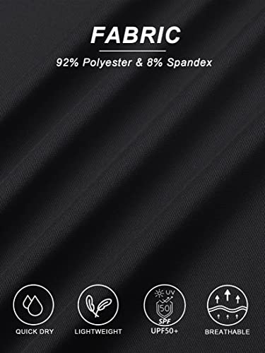 Tacvasen Collared Golf Shirts For Women Long Sleeve Women's Golf T-Shirts Breathable Rash Guard Upf 50+ Shirts Gym Sports Womens Shirts Black #TOP6
