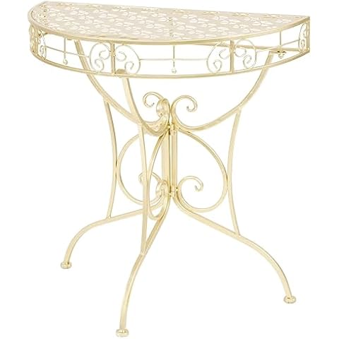 vidaXL Table d'Appoint Vintage Métal Doré Cover
