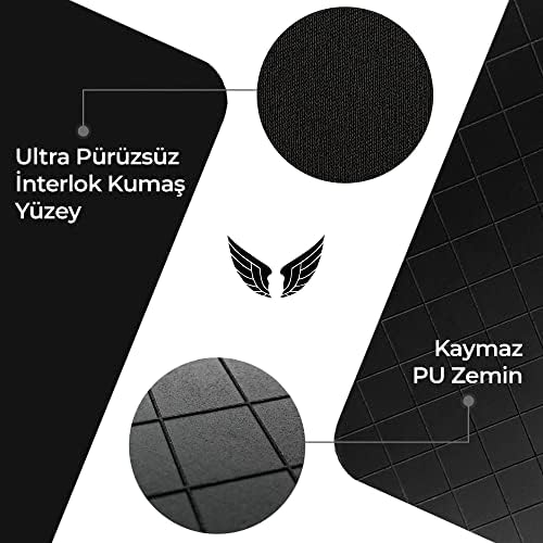 GoLite Classic - Gaming Oyuncu Gamer Mouse Pad, Kaymaz Taban Büyük Boy Large Ofis Tipi Mouse Ped, Fare Altlığı, Düz Masa Koruyucu Klavye Altı Mousepad - Görsel 5