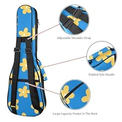 JRHEJTHH Housse durable pour ukulélé étanche avec épaules réglables pour 53,3 cm, 58,4 cm, 61 cm d’épaisseur, motif ligne en forme de fleur – Bleu, Multicolore., 25.9x9x3.1in/66x23x8cm, Moderne - Les Beatles, Paul McCartney, John Lennon, RIngo Starr, George Harrison JRHEJTHH Housse durable pour ukulélé étanche avec épaules réglables pour 53,3 cm, 58,4 cm, 61 cm d'épaisseur, motif ligne en forme de fleur - Bleu, Multicolore., 25.9x9x3.1in/66x23x8cm, Moderne – Image 3