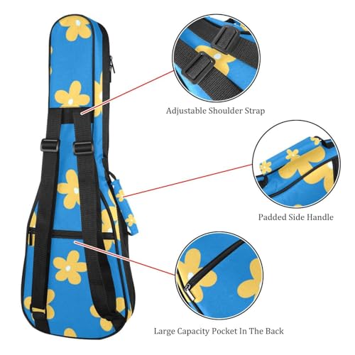 JRHEJTHH Housse durable pour ukulélé étanche avec épaules réglables pour 53,3 cm, 58,4 cm, 61 cm d’épaisseur, motif ligne en forme de fleur – Bleu, Multicolore., 25.9x9x3.1in/66x23x8cm, Moderne - Les Beatles, Paul McCartney, John Lennon, RIngo Starr, George Harrison JRHEJTHH Housse durable pour ukulélé étanche avec épaules réglables pour 53,3 cm, 58,4 cm, 61 cm d'épaisseur, motif ligne en forme de fleur - Bleu, Multicolore., 25.9x9x3.1in/66x23x8cm, Moderne – Image 4