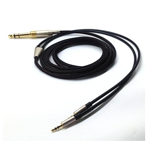 NEW NEOMUSICIA Ersättningskabel kompatibel med Hifiman HE400S, HE-400I, HE-400i (2,5 mm pluggversion), HE560, HE-350, HE1000, HE1000 V2 hörlurar 3,5 mm och 6,35 mm till dubbel 2,5 mm hane sladd 1,2 m/4 fot