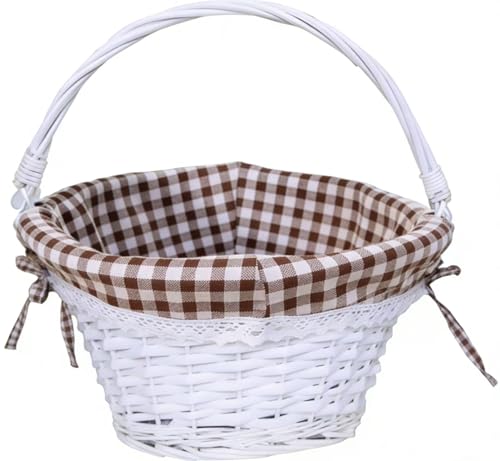 Oypeip Easter Basket Nature Easter Baskets for Kids Large Wicker Easter Basket Empty with Handle Basket Tags Woven Rope Egg Easter Baskets for Boys Girls Babies Toddler Infant picnic basket