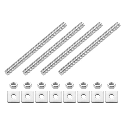 uxcell tXbhbh M8-1.25 Xbhsb` 100mm XeXX`[ Ep S˂X^bh ibgƃbV[t NvAnK[AU{gp 4{