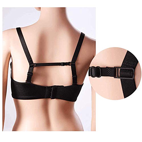 9 Piece Women\'s Non-slip Elastic Bra Strap Holder Racer Back - Conceal Straps ( Black, Beige, White Each 3)