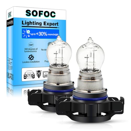 SOFOC PS19W Bulb 12V Front Fog lights Halogen Warm White Daytime Running Light 19W 5201 5202 Anti-Glared 2Pcs