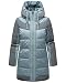 Produktbild Navahoo Damen Winterjacke Lange Steppjcke warm wasserdicht mit Kapuze Samtkätzchen Powder Blue Gr. M