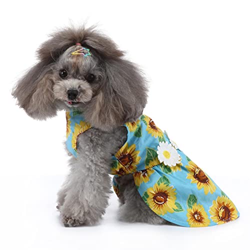 Vestido para cães pequenos Vestidos de princesa com decoração floral para gatos de estimação Roupas